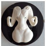 CARVED RAMS HEAD CHARM