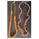 CORAL VINTAGE NECKLACE WITH CLASPS