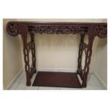 ORIENTAL FOYER STAND CARVED LEGS