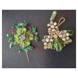 ANTIQUE GEMSTONE PINS