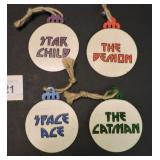 KISS WOODEN ORNAMENTS