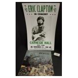 ERIC CLAPTON CONCERT POSTER, AUTOPGRAPHED JOE