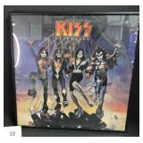 FRAMED KISS DESTROYER ALBUM AUTOGRAPHED BY 4