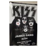 KISS POSTER MAY 1975 AUTOGRAPHED BY GENE, PAUL AND