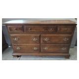 ETHAN ALLEN 7 DRAWER DRESSER 56X21X34