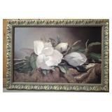 FRAMED MAGNOLIA PRINT ON BOARD 39X28
