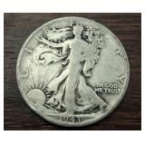 1943 WALKING LIBERTY HALF