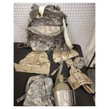 DIGITAL CAMO BACKPACK, CANTEEN, MISC
