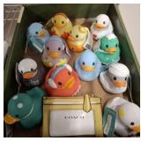 TRAY OF FUN TIME DUCKS,  AND CHANGE HOLDER