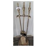 BRASS FIREPLACE TOOLS