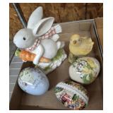RABBIT, EGGS AND CHICK DECOR