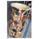 GLAZED CERAMIC UMBRELLA STAND 23IN