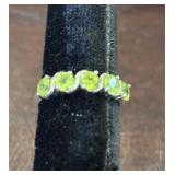 925 PERIDOT RING SIZE 8