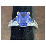 925 BENITOITE RING SIZE 8.5