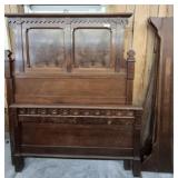 EASTLAKE STYLE WALNUT FULL SIZE BED-