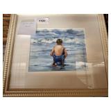 WATERCOLOR SIGNED SEASIDE PRINT 2009
