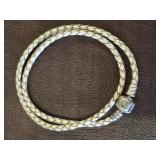 925 PANDORA WITH LEATHER 15IN DOUBLE BRAIDED BRACE