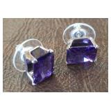 925 AMETHYST EARRINGS