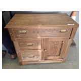 OAK 3 DRAWER 1 DOOR WASH STAND