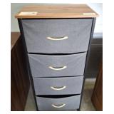 ORGANIZER BIN W/ 4 CANVAS TYPE DRAWERS