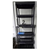 2 PLASTIC SHELVING UNITS
