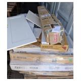 PALLET OF CABINETS AND CABINET PARTS