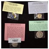 IKE DOLLAR, KENNEDY HALF DOLLAR, COLORIZEED KENNED