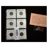 7 PC INDIAN HEAD CENTS