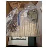 BOX OF CARDS, ORGANIZER TRAY, TIE DOWN ROPE, MISC