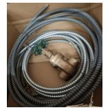 BRASS VALVE, COVERED WIRE