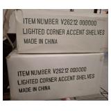 LIGHTED CORNER ACCENT SHELVES