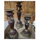 3 PC CANDLE HOLDER STANDS