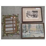 FISH MARKET SCENE, WALL MIRROR, SNOW SCENE