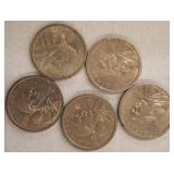 5 SACAGAWEA DOLLARS