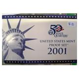 2001 US MINT PROOF WITH QUARTERS