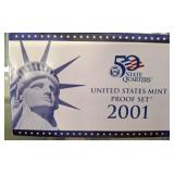 2001 US MINT PROOF WITH QUARTERS