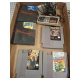 NINTENDO NES GAMES AND CONTROLLER