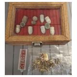 EARLY CIVIL BULLET HEADS, CHARMS AND DICE