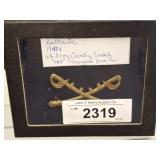 AUTHENTIC 1940S US ARMY CALVARY CROSSED HAT PIN