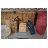 GROUP OF HAND BAGS AND BOXES