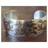 REED AND BARTON DAMASCENE CUFF BRACELET