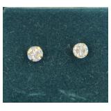14K GOLD EARRINGS WITH REAL DIAMONDS