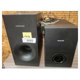 SAMSUNG AND PHILLIPS SUBWOOFERS