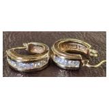 925 WITH GOLD INLAY EARRINGS