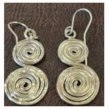 925 CIRCLE DANGLING EARRINGS