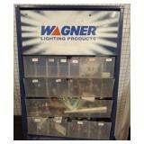 WAGNER LIGHT DISPLAY CABINET, WITH PRODUCTS