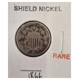 1866 SHIELD NICKEL