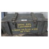 WOODEN MILITARY AMMO BOX