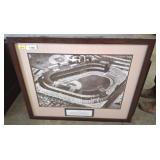 FRAMED YANKEE STADIUM AEREAL PHOTO