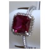 925 AND GEMSTONE RING